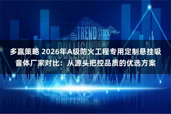 多赢策略 2026年A级防火工程专用定制悬挂吸音体厂家对比：从源头把控品质的优选方案